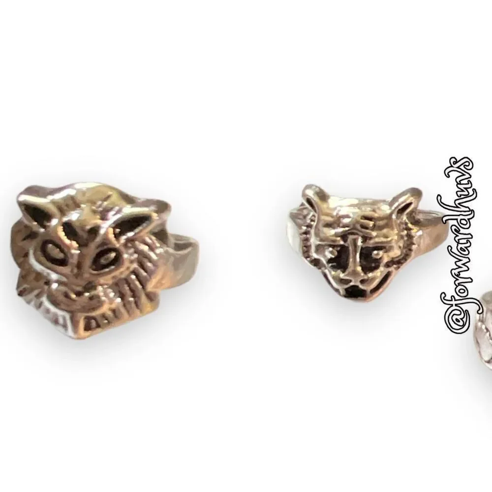 Bundle Sale 3 for $15 | (4) Silver Tone Animal Rings  | Various Sizes